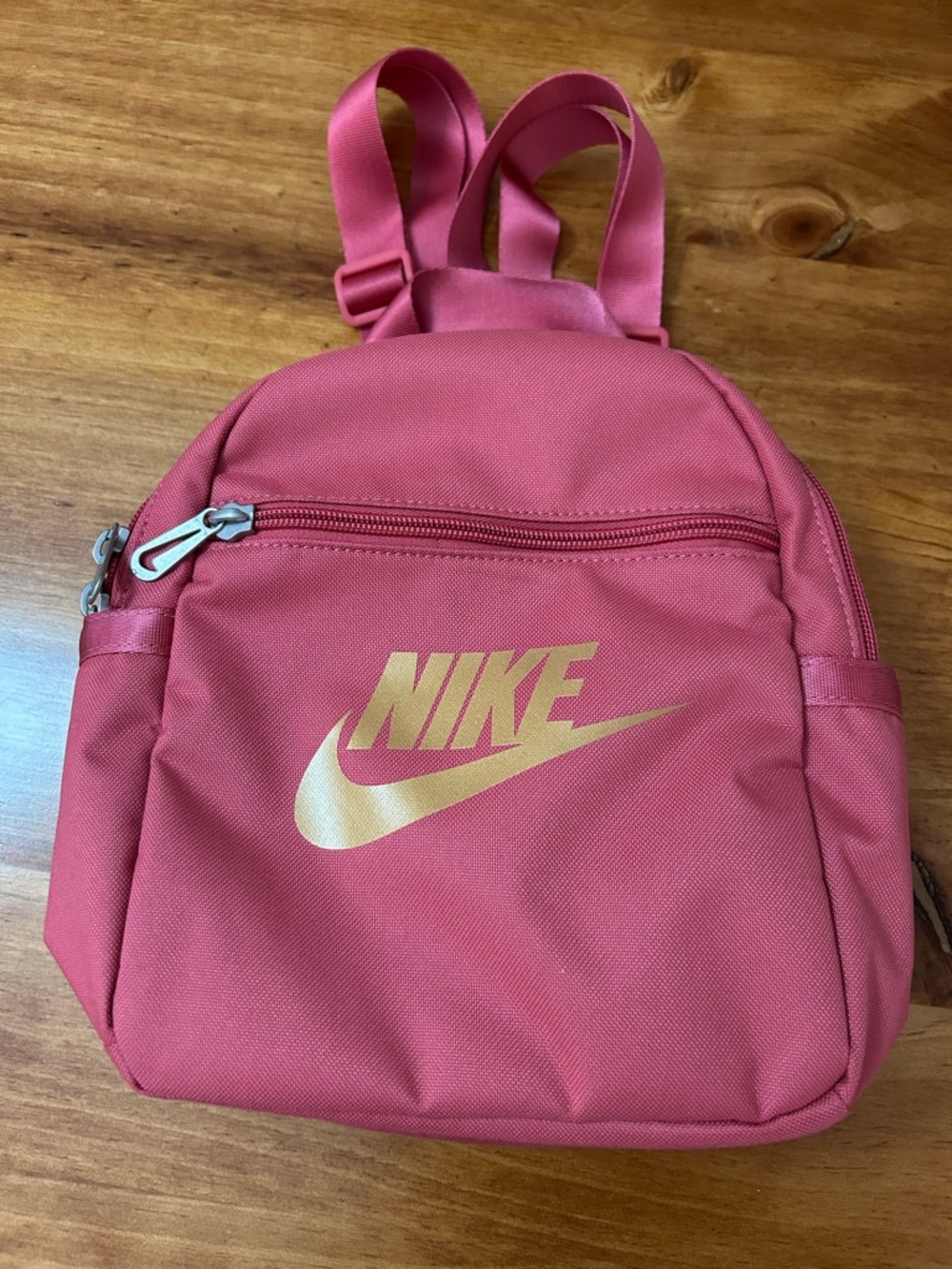 Nike Women's Pink Mini Backpack with Gold Swoosh10x8x4